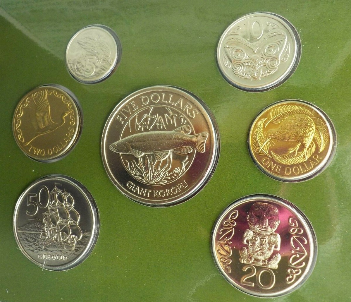 2003 New Zealand Giant Kokopu UNC Coin Set | eBay