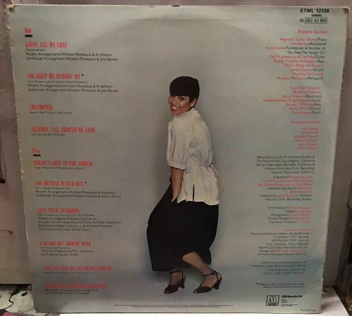 Tata Vega Givin' All My Live UK Import STML12138 | eBay Tata Vega Givin' All My Live UK Import STML12138 | eBay