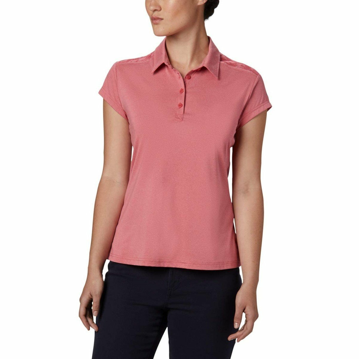 Polo de randonnée femme anti-transpiration Columbia rose taille M