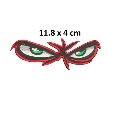 Angry No Fear Anime Red Eyes Embroidered Iron Sew On Patch Badge Applique 1200