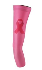 Sports Arm Sleeve Compression Arm Sleeve Anti-Slip Breast Cancer Awareness Pink