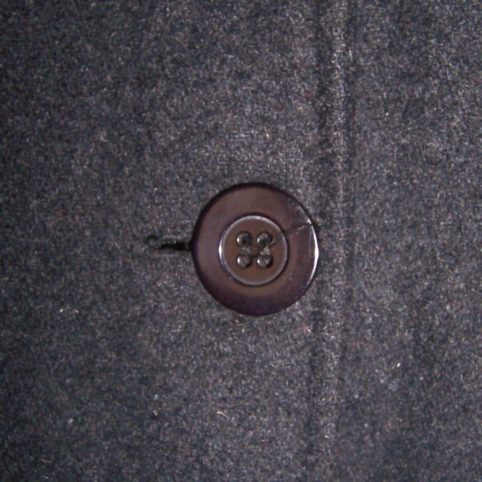 尺寸 S - 红色深灰灰色羊毛混纺外套,正面有口袋 — 第 3/4 张图片