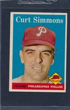 1958 Topps #404 Curt Simmons Phillies EX 58T404-82515-1