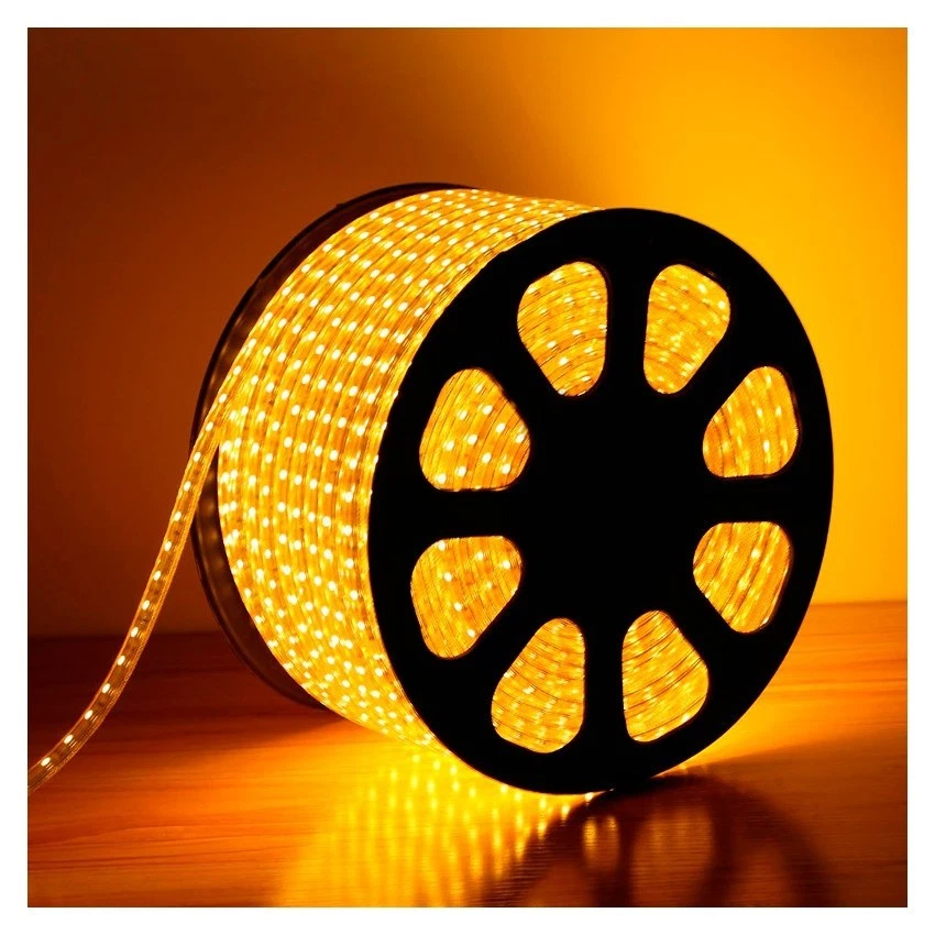 STRISCIA STRIP LED BOBINA SMD 5050 SPINA 220V BIANCA TUBO ESTERNO 1 A 100MT - Immagine 4 di 4