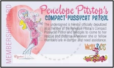 PENELOPE PITSTOP'S COMPACT PUSSCAT PATROL MEMBERSHIP CARD - VINTAGE FANTASY