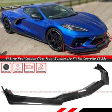 For 20-26 Corvette C8 Z51 Stingray Real Carbon Fiber Front Bumper Lip Splitter