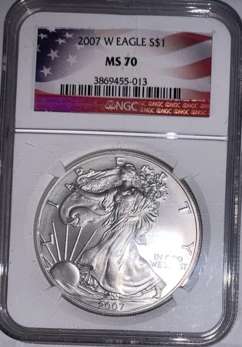 2007 American Silver Eagle - NGC MS70