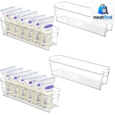 4Pcs Clear Breastmilk Storage Bags Container in Freezer Fridge BPA-free Pla...
