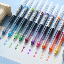 10PCS Color Gel Pens 0.5mm Quick Dry Large Capacity Writing Set
