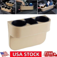 Car Cup Holder Auto Front Seat Organizer Cup Drink Holder Gap Filler Storage Box