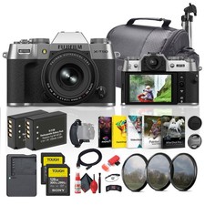 Fujifilm X-T50 Mirrorless Camera with XF 16-50mm f/2.8-4.8 Lens Silver Bundle