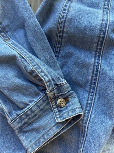 Disney Tigger Denim Button Down Girls Size Medium Pooh Brand Embroidered Vintage - Picture 9 of 15