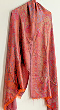 Silk Scarf Shawl Wrap Stole Dupatta Woven Paisley Pattern Soft Lightweight