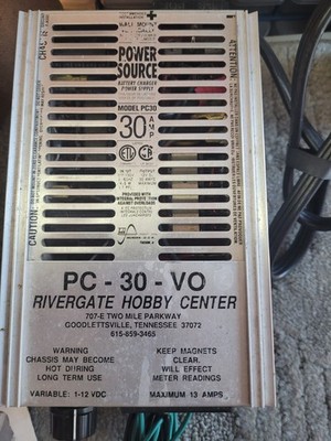 Power Source Battery Charger Power Supply 30 Amp Model PC30 manual made USA PRO