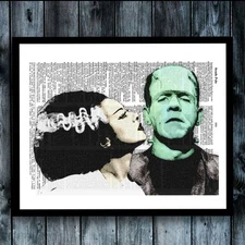 Frankenstein Monsters Soulmate Love Horror Art