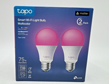 TP-Link Tapo Smart Light Bulbs, 16M Colors RGBW, Dimmable, A19, 75W Equivalent