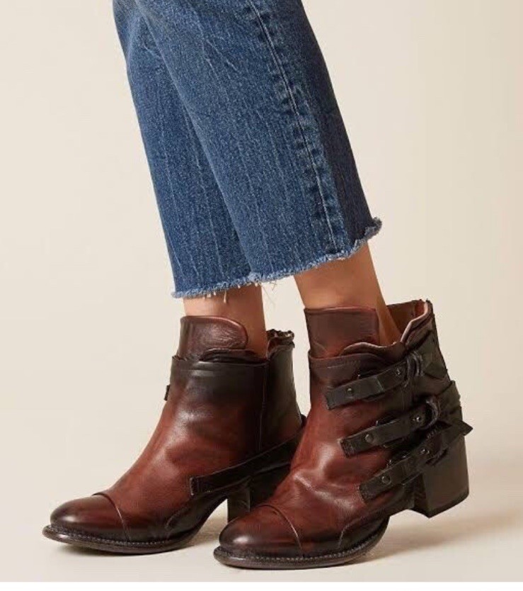 Freebird FB-Circe Ankle Boots Size 10 Brown Leather Women’s