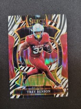 2025 Panini Select - Concourse Trey Benson #23 Zebra Prizm Shock