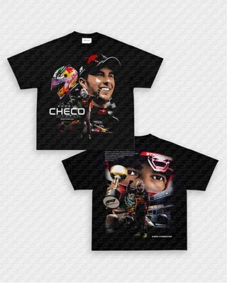 Sergio Perez V2 Vintage Racing T-Shirt Mens Womens Graphic Tee