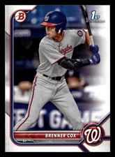 Brenner Cox 2022 1st Bowman Draft #BD-196 Washington Nationals ROOKIE RC
