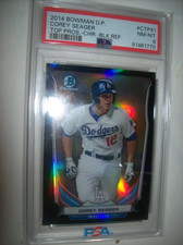 2014 Bowman Draft Corey Seager Top Prospect  Black Refractor #CTP-41     PSA 8