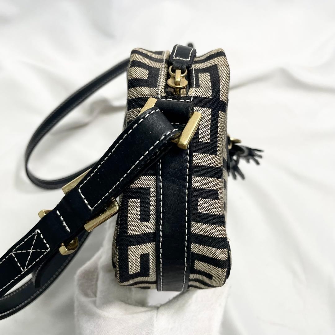 GIVENCHY 4G Logo Nylon Leather Shoulder Bag Black Tassel Large Vintage FromJapan thumbnail 22