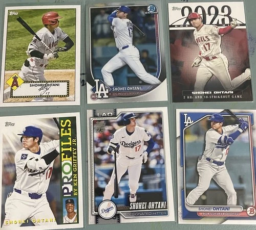 Shohei Ohtani Baseball Card Lot Of 6