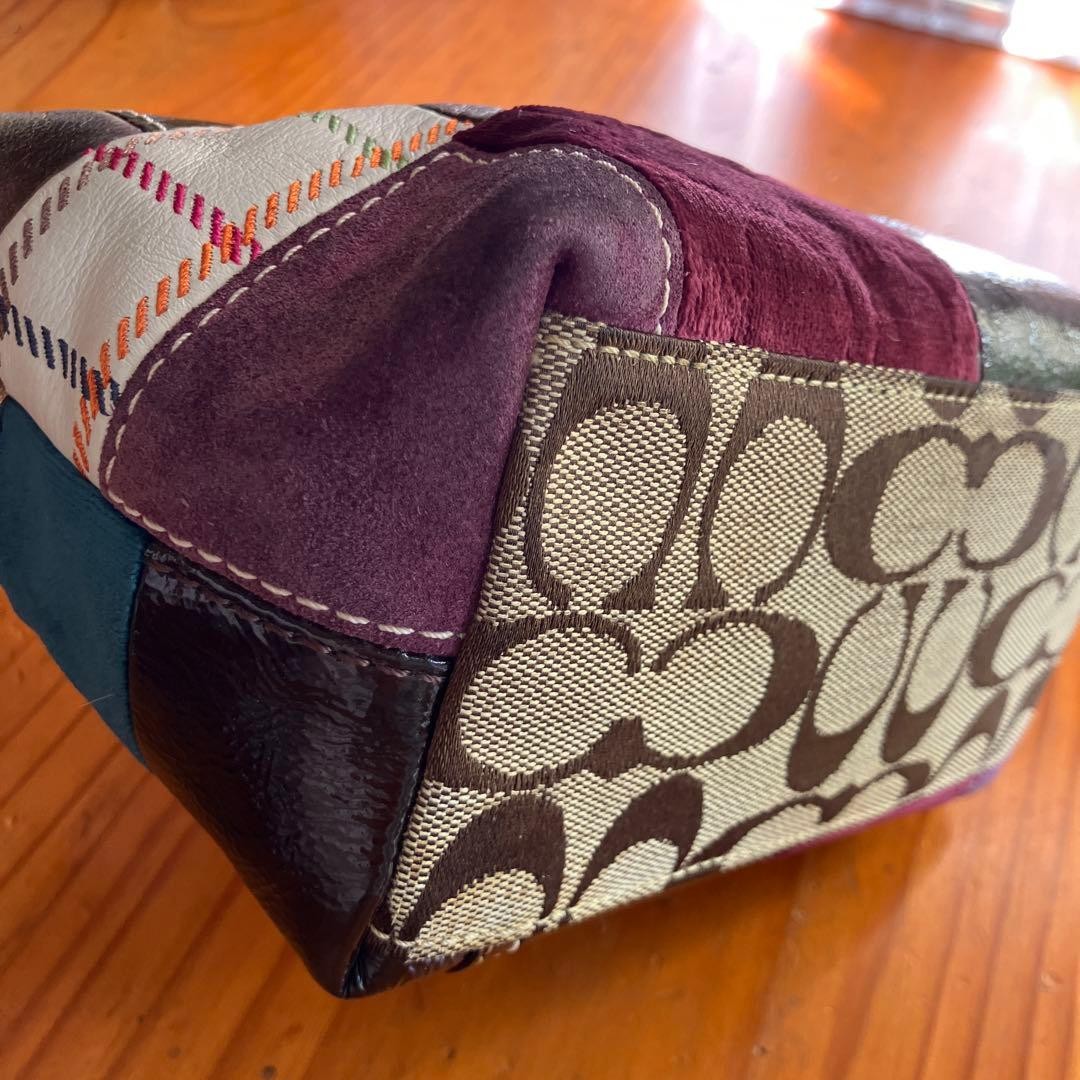 Authentic Coach Patchwork Handbag 40928 Multicolo… - image 10