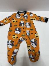 Peanut s Snoopy Halloween Pajamas/Playsuit Size 0/3 Months