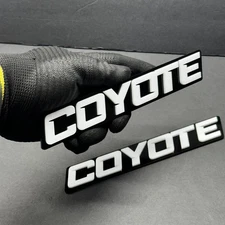 Custom COYOTE Text 3D Car Emblem (1PC) - MULTICOLOR Acrylic Car Badge Decal