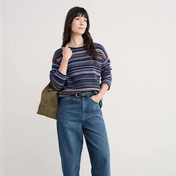 Seasalt Fruity Jumper II Ripple Marks Jetty Multi - Image 2 of 4