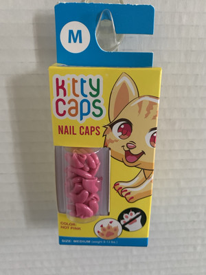 Kitty Kat Pink Nail Caps ( Size Small )