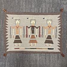 Beautiful Vintage Navajo Rug Native American Indian Home Spun Wool
