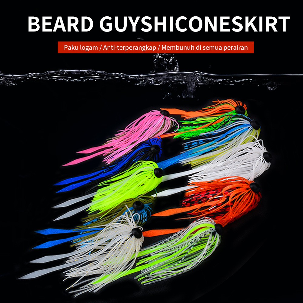 10 pcs Silicone Skirts Streamer Spinnerbaits Buzzbait Squid Rubber Fishing Lures - Image 12