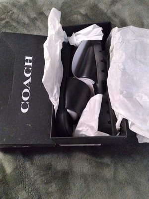 Coach Women s Fiona Leather Sandal Size 9.5B Color Black CP838 