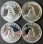 Lot of Four Money Metals Exchange 1oz Silver Don't Tread On Me Rounds