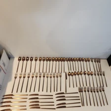 Cambridge Copper Flatware Lot of 77 Pieces