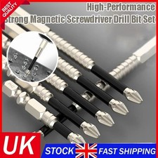 4/9pcs High Magnetic Screw Driver Drill Bit Set Magnetic Drill Bits Anti-Slip UK