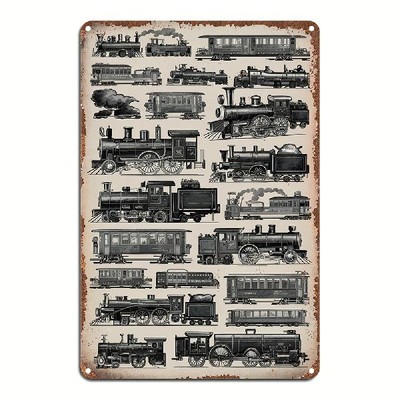 Blechschild historische Eisenbahn Lok Lokomotive Dampflok Metallschild TEL2491
