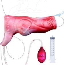 Squirting Penis Sleeve Enlargement Delay Ejaculation Knot Penis Extender for Men