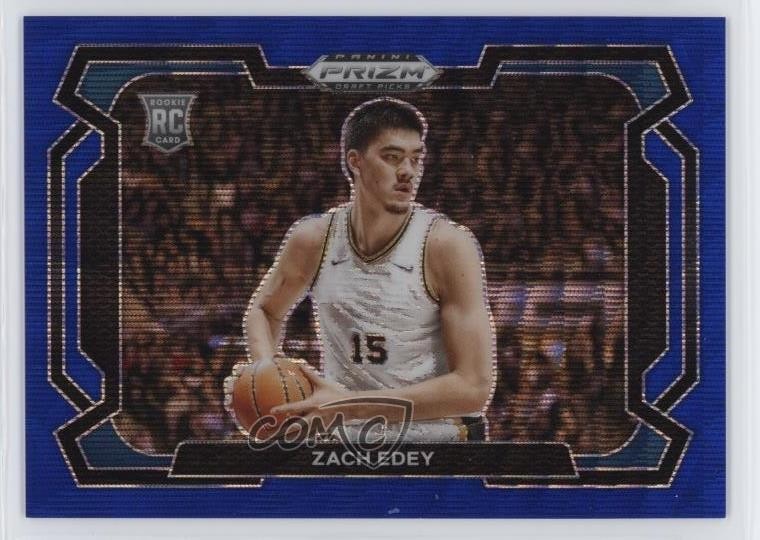 2024-25 Panini Prizm Draft Picks Blue Wave Variations 193/249 Zach Edey #1 1js1