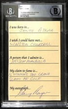 Gary Player Golf Legend Signed Questionnaire Beckett Autograph