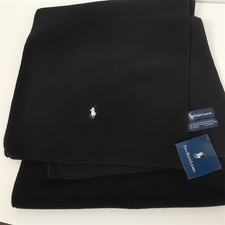 New POLO RALPH LAUREN Scarf Fleece Black 12 X 60
