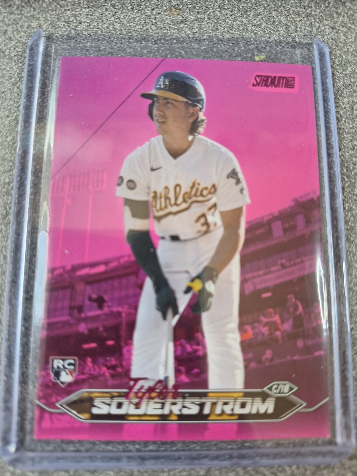 #215 Tyler Soderstrom 2024 Stadium Club Pink foil AE500