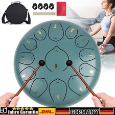 Tongue Drum 13 Noten 12 Zoll Zungentrommel Scheibentrommel Steel Pan Töne Blau