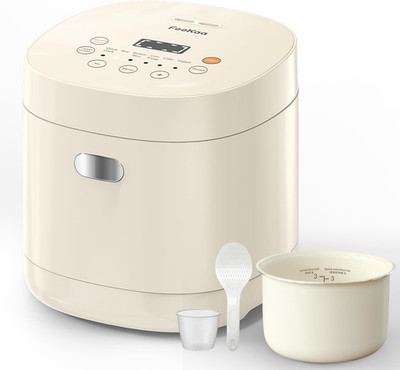Feekaa Rice Cooker Small, 3-Cup Uncooked (6-Cup Cooked), Compact Mini Rice Cooke