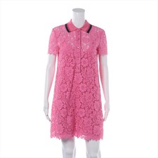 Gucci Cotton & Rayon Dress 40 Ladies' Pink 784876 Detachable petticoat
