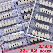 1/3/5Box 22 A2 Dental Acrylic Resin Denture Full Set Teeth Upper Lower Shade NEW