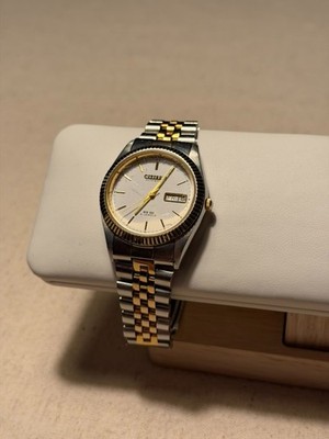 Citizen Eagle 7 Automatic Vintage   Bicolor, weißes Zifferblatt, Day Date