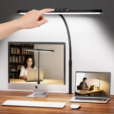 LED Desk Lamp with Clamp Architect Light Gooseneck Workbench Reading Office Lamp